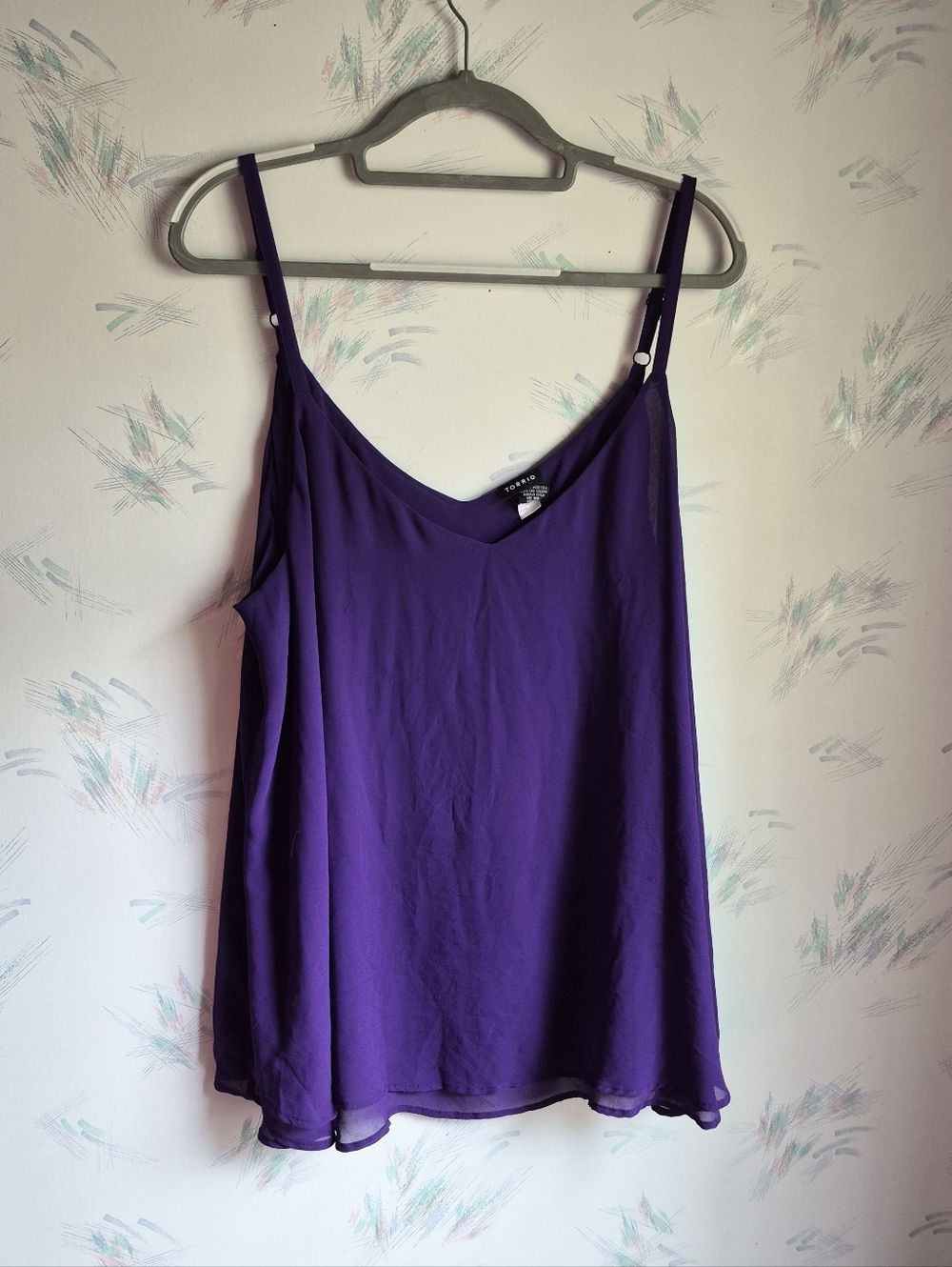 Torrid 3 Purple Tank Top Blouse 3X